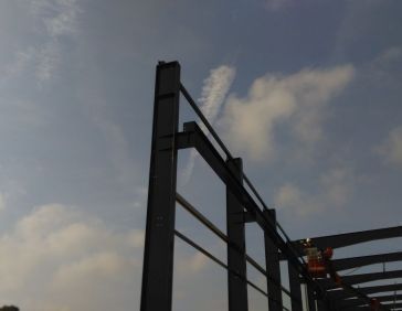 steel structure is put in place